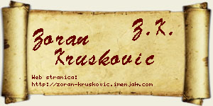 Zoran Krušković vizit kartica